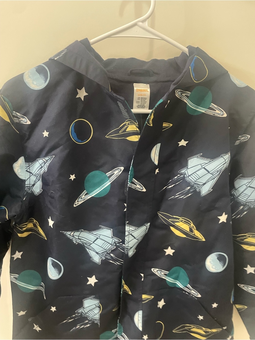 Gymboree Space Voyager Hooded Rain Jacket Large Boys New